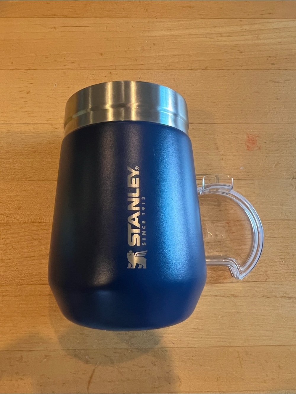 Stanley Navy Blue Insulated Tumbler with Clear Lid and Stainless Accent 10 ozs - Picture 2 of 5